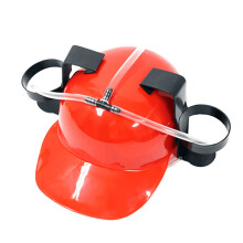 1 Pcs Novelty Place Drinking Helmet, Can Holder Drinker Hat, Cap with Straw Beverage Drinking Hat Hands-Free Drink Holder for Beer and Soda