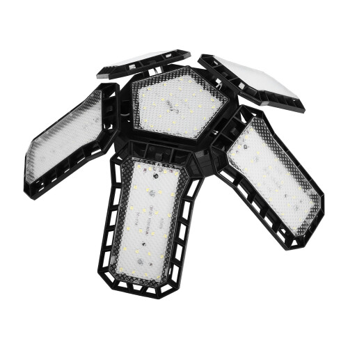 1Pcs Black Deformable Garage Lights with Adjustable Angle 32.5x32.5cm
