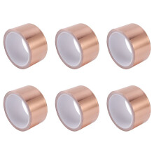 6pcs 50mmx10M EMI Copper Adhesive Copper Foil Copper Tape Self-Adhesive Tape Roll