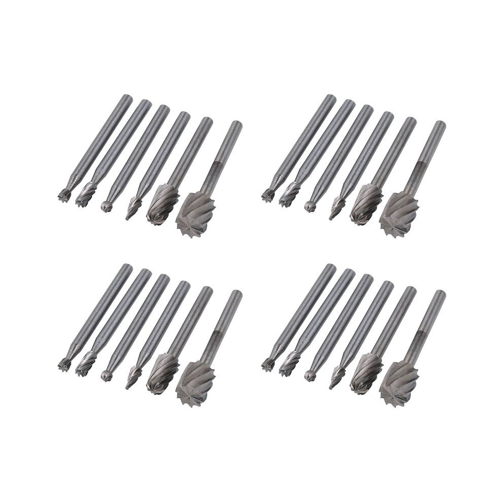 24Pcs Hss Rotary Multi Tool Burr Routing Router Bit Mill Cutter Attachment For 6032587326901