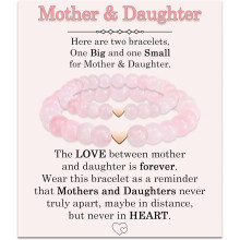 2-Piece Mother & Daughter First Day of School Bracelets – Compatible with Kindergarten to 2nd Grade, Back to School, Christmas, Valentine’s,