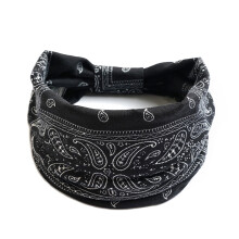 Xinwanna Women Bandana Fashion Print Wide Stretchy Sweat Absorption Bohemian Gym Headband Sweatband for Yoga (Type D)