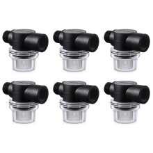 6X Waterpompzeeffilter, RV-Vervanging 1/2 Inch Twist- Pijpzeef Compatibel met WFCO- of Shurflo-Pompen