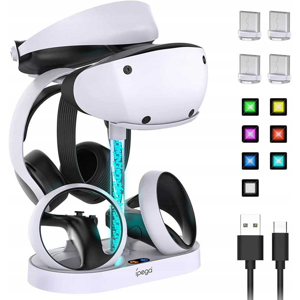 Charging Dock For Ps Vr2 Controllers Charging Station With Rgb Breathing & Organise Stand For Ps Vr2 Light 9028731092829