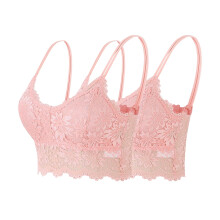 stk. dame blonde-bralette - stropper, rygløs, skridsikker camisole-bh, blomsterprintet blondelingeri til hverdagsbrug og lag-på-lag (S-XL)