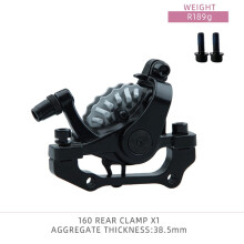 Mechanische Scheibenbremse mit Doppelkolben-Bremssattel für E-Bikes und Roller (Bremssattel-Set)