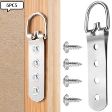 stuks extra grote, extra stevige ophangriemen met 4 gaten en D-ringen, inclusief 24 schroeven, voor het ophangen van fotolijsten.