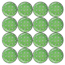 16Pcs Football Themed Square Paper Plates for Soccer Birthday and Dessert Serving