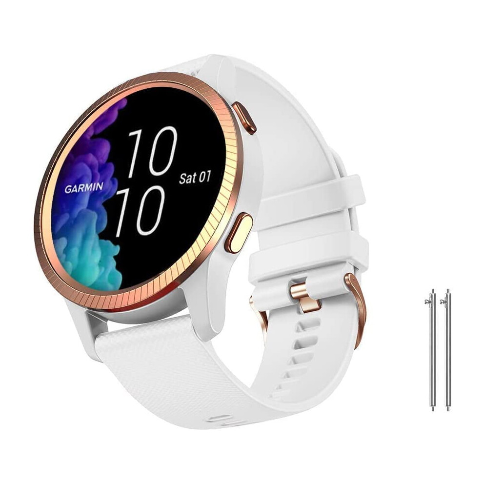 Compatible With Garmin Venu, Venu 2 Plus, Venu Sq, Venu Sq 2, Vivoactive 3/5, Forerunner 245/645, Vivoactive Hr Â 20Mm Soft Silicone Strap 9028731090818