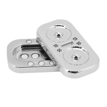 Owl Finger Fidget Slider Magnetic Pressure Anxiety Relieving Metal Sensory Push Card Slider Toy Silver