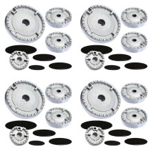4X Cooker Hat Set Stove Lid Upgraded, Oven Gas Hob Burner Crown Flame Cap, Gas Burner Flame Cap
