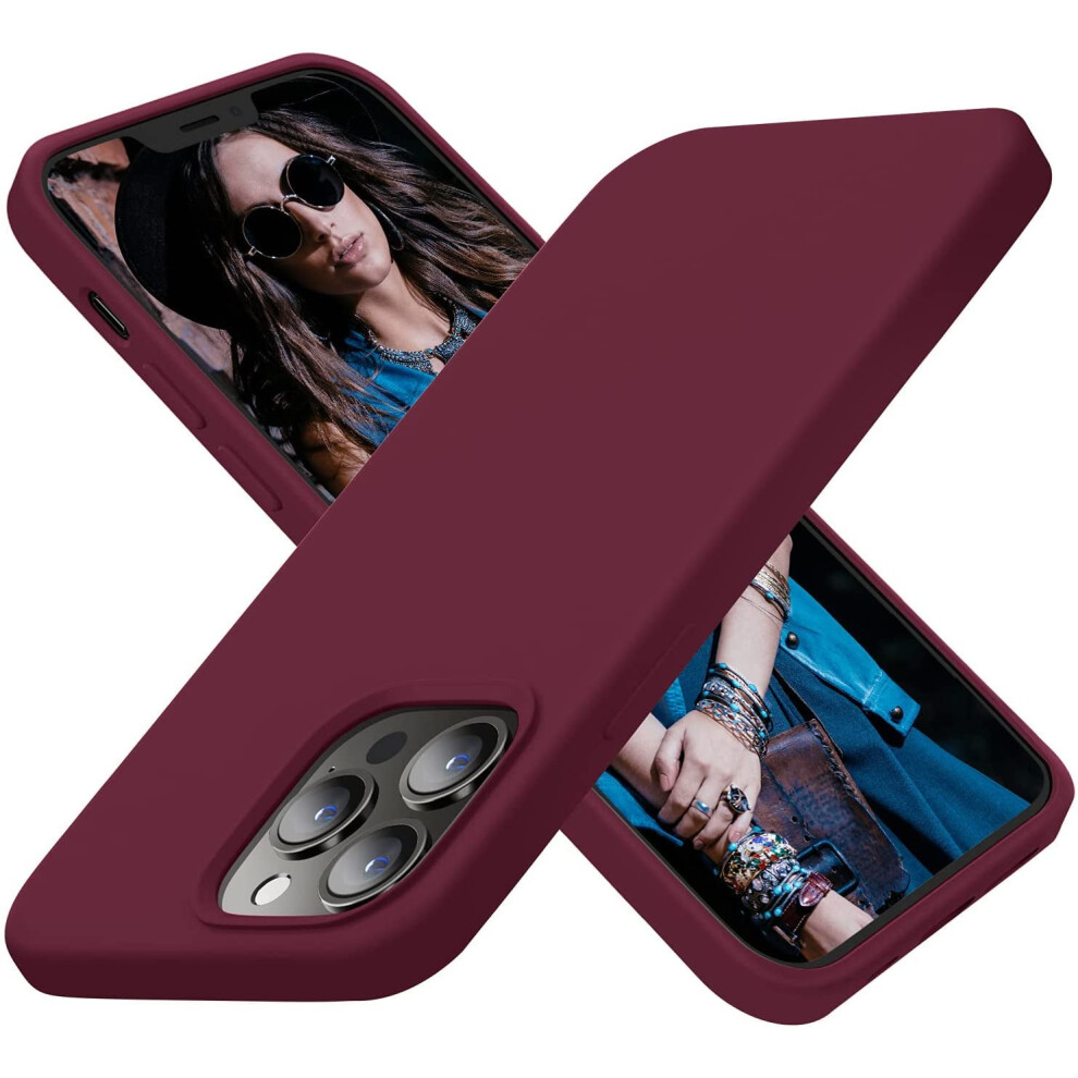 Iphone 13 Pro Case Â Ultra Slim Silicone Shockproof Protective Case With Soft Microfiber Lining, 6.1", Plum, Compatible With Iphone 13 Pro Purple 9479868438811