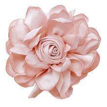 Xinwanna 10cm Rós Fabraic Bláth Gabhálas do Mhná Gearrthóg Gruaige Ilúsáideach Corsage Culaith Lapel Málaí Éadaí Corsage DIY (Bándearg)