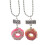 Conjunto de 2 acessórios para colar da amizade com pingente de bolo e doce 1