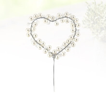Silver Heart Cake Topper for Birthday Party