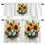 Easter Egg Nest Kitchen Curtains Set Watercolor Green 1