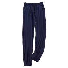 Men's Lightweight Pajama Pants Elastic Waist Ankle-Tied