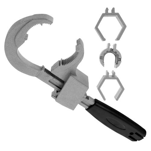 Sink Bathroom Wrench Universal Adjustable Spanner Plumbing Tools Taps Red