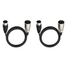 2X Cavo Audio DIN 5 Pin A XLR 3 Pin per Strumenti Musicali Abbinati o Cavi con MIDI o XLR DIN 5P Maschio A XLR Maschio