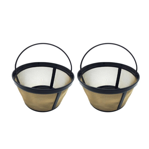 Bucket Shape Reusable Coffee Filter Mesh Basket 2 Pieces
