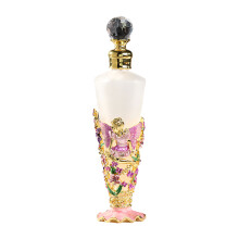 Decorative 25ml Refillable Perfume Flask With Zinc Alloys Lid-C