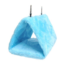 Large Parrot Hammock – Plush Fleece Triangle Nest for African Greys & Amazons, Extra Roomy Hanging Perch for Cold Weather Comfort
