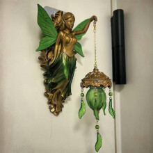 (C) Mermaid Wall Lamp, Vintage Style Retro Antique Mermaid Wall Sconce, Frosted Glass Lantern Night Light for Bedroom, Living Room, Bathroom
