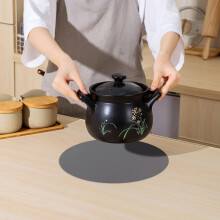 2Pcs Anti-Slip Pot Pad Grey Silicone for Heat Insulation and Protection