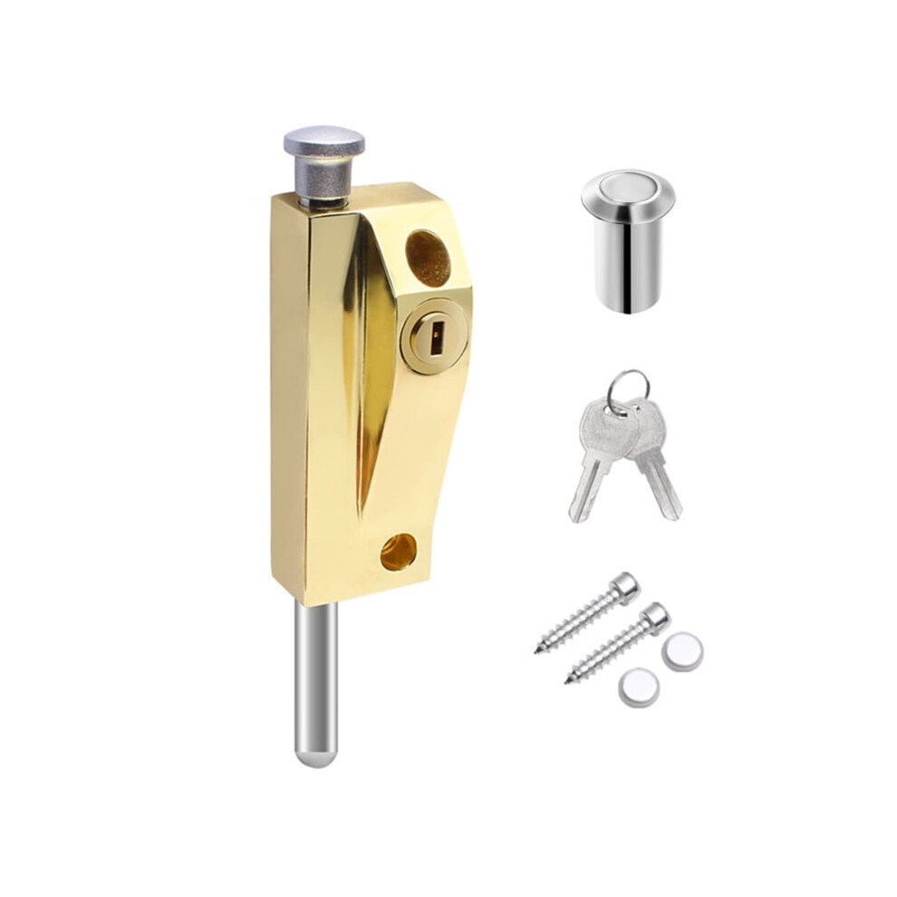 Aluminum Alloys Framed Door Lock Thickened Vertical Barrels Bolt Latches Antitheft Glass Door Lock For Home Commercial 9479868523920
