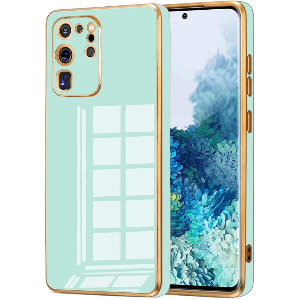 Galaxy S20 Ultra Case Â Electroplated, Soft Tpu, Shockproof, Flexible, Compatible With Samsung Galaxy S20 Ultra 4G/5G (6.9"), Mint Green 9479868440586