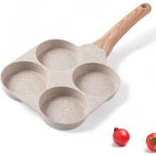 Non-stick Egg Frying Pan, 4-Cup Granite Breakfast Skillet for Eggs Pancakes, Compatible with Gas & Induction Cooktops