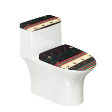 Polyester Toilet Seat Covers Set for Gift Merry Christmas Toilet Protector Cover with Elastic Edge 2 Pack, Christmas Gifts
