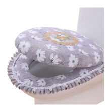 Toilet Seat Cover Pads Washable Bathroom Soft Thicker Warmer Washable Cloth Toilet Seat Cover Pads with Zipper Super Soft Bathroom