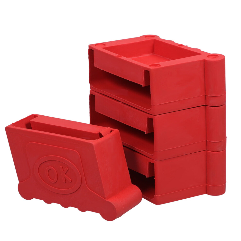 4Pcs Ladder Feet Rubber Caps Red Ladder Stabilizer With Easy Installation 9448483340120