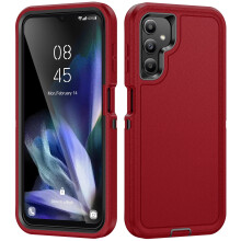 Heavy-Duty Triple-Layer Rugged Case for Samsung Galaxy A15 – Military-Grade, Anti-Scratch, Non-Slip, Shockproof, Red
