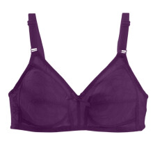 Elegant Plus Size Bra, All-Over Lace with Plunge Neckline, Perfect for Date Night, Anniversary & Feeling Gorgeous Purple 34