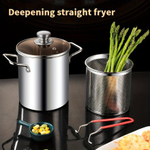 Stainless Steel Deep Fryer Set Dual Handles 3 pcs