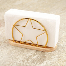 Metal Napkin Holder for Table Freestanding Tissue Dispenser Organizer for Kitchen Countertop Cocktail Napkin Holder Suitable for Restaurant
