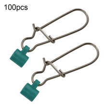 Fishing Line Sinker Slides Snaps High Strength Stainless Steel Sinker Slider Swivel Snap Kit Fishing Tackle, 100Pcs, 0.43x1.65"