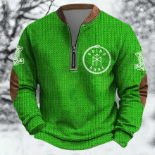 Age Norse Mythology Midweight Pullover Sweater For With Half Zip Neck Design