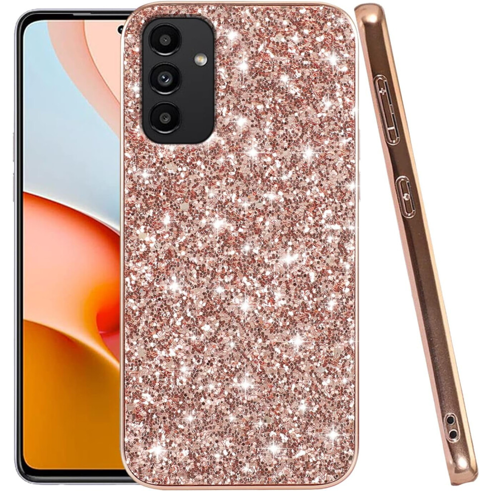 Glitter Shockproof Case For Samsung A13 5G Â Bling Sparkly Tpu/Pc Cover, Rose Thin & Protective Gold 9479868436800
