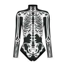Culaith bodysuit grafach muinchille fada do mhná