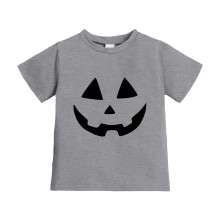 Child Boys Girls Halloween Pumpkin Face Print T-Shirts Short Sleeve Tee Tops Party Orange Fall Thanksgiving Casual Performance Wear Holiday