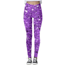 Christmas Leggings For Women Sparkly Sequins Mid Rise High Stretch Santa Tight Pants Holiday Trousers