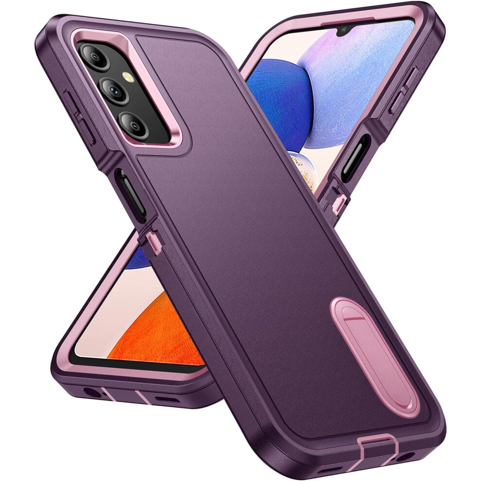 Compatible With Samsung Galaxy A14 5G Case Â Shockproof, Dustproof, Drop-Proof Military-Grade Cover With Built-In Kickstand, Fuchsia Pink 9479868437371