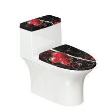 Bathroom Toilet Lid Cover Set & 2 Piece Set Toilet Seat Cover Replacement & Elastic Bottom for Bathroom Home