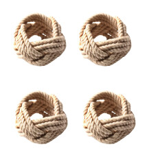 Jute Rope Napkin Rings Rattan Braided, Hand Woven Natural Napkin Loops, Dinner Party Table Decoration