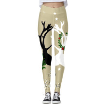 Christmas Leggings For Women Xmas Themed Printed Mid Rise High Stretch Santa Tight Pants Comfort Trousers