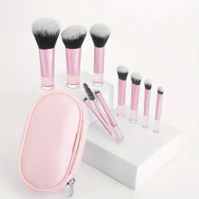 Makeup Brushes Kit Set Beginner's 10PCS Portable Mini Makeup Brush Set with Crystal Handle Eyeshadow Brush with Brush Bag