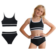 Baddräkt Flickor Tvådelade Bikiniset Snabbtorkande Sommar Badkläder Bikinis9Y